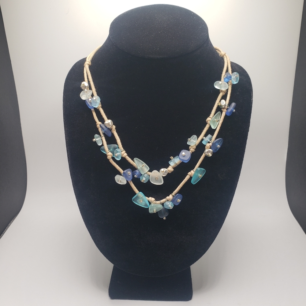 Sea Glass Bead Necklace